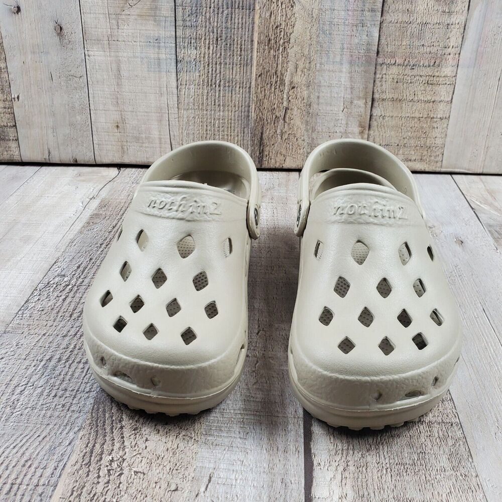 NothinZ Kids Unisex Beige Clogs Size 3 Youth New Size 5 Womens
